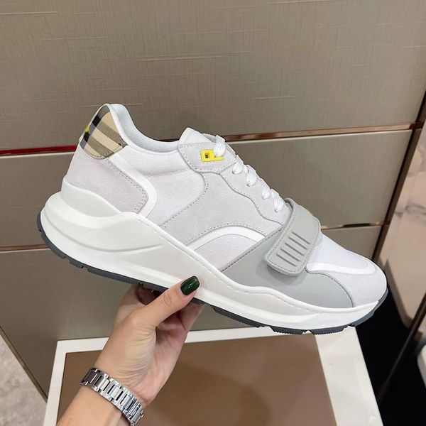 

2023 designer sneakers striped casual shoes men women vintage sneaker platform trainer season shades flats trainers brand classic outdoor sh, Black