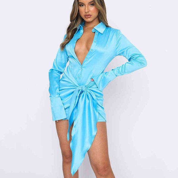 

casual dresses mozision casual satin shirt women autumn turn-down collar single-breasted full sleeve blouse dresses ladies fashion shirts dr, Black;gray