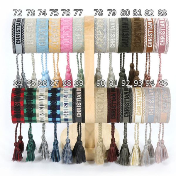 

woven designers friendship bracelets luxury brand adjustable for womens mens vintage braided bracelet fashion embroidery tassel bangles jewe, Golden;silver