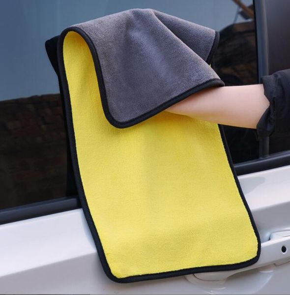 

30x60cm car wash microfiber towel car cleaning drying cloth hemming detailing