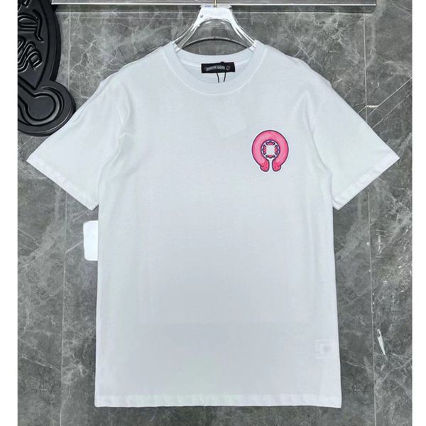 

men's fashion ch t shirts brand man t-shirt luxury summer women cross sanskrit tees letter designer tshirts boy loose round neck shirt, White;black