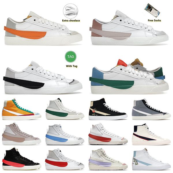 

2022 blazer mid 77 running shoes sports for men women jumbo low orange sail pink oxford pacific blue athletic outdoor sneakers, White;red