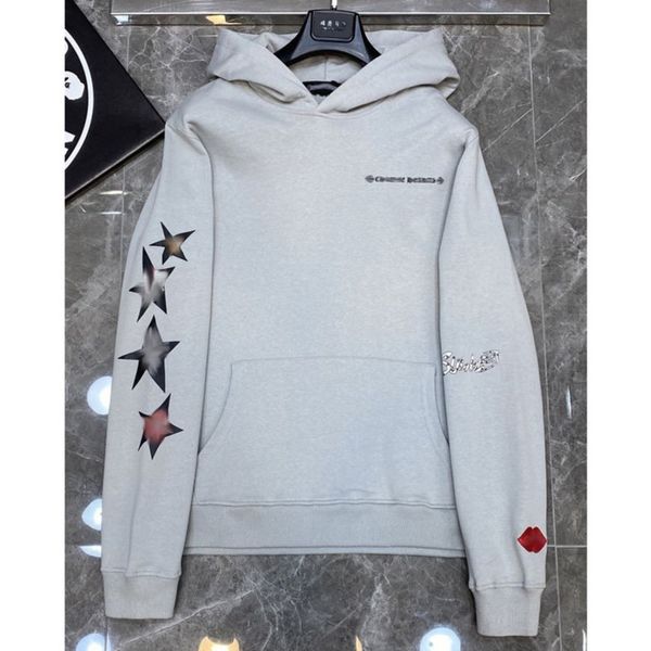 

luxury men's classic sweatshirts ch designer hoodie fashion men women horseshoe sanskrit loose zipper jacket pullover hooded coat swea, Black