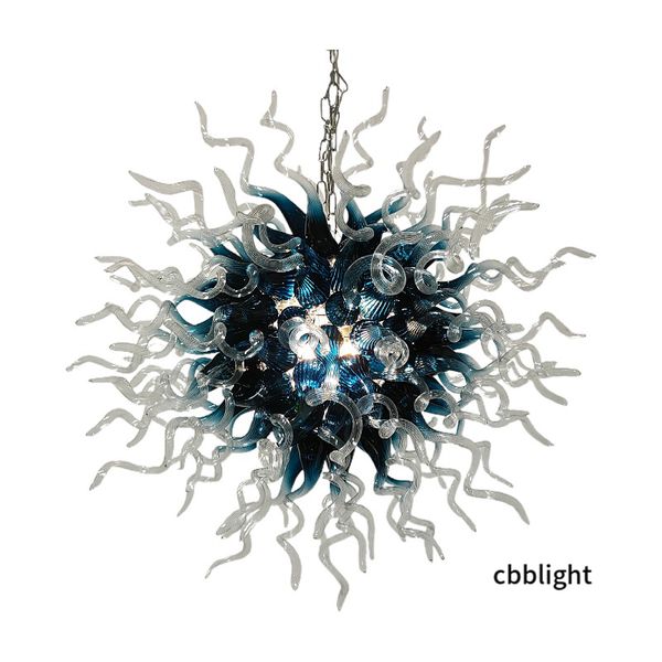 

multi-color round shape pendant lamps hand blown glass chandelier light led bulbs murano style glass hanging fixtures for duplex building li