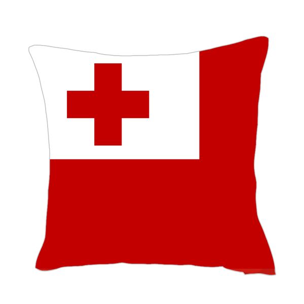 

tonga flag throwpillow cover factory supply good price polyester satin pillow cover