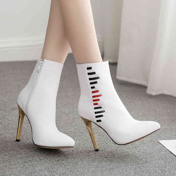 

boots new fashion versatile white stiletto 668- size 40 220901, Black