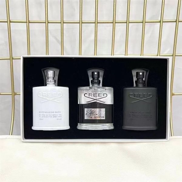 

creed perfume 3bottles set deodorant incense scent fragrant cologne for men silver mountain water creed aventus green irish tweed234v
