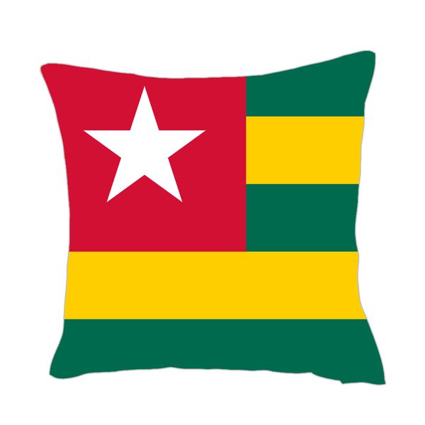 

togo flag throwpillow cover factory supply good price polyester satin pillow cover