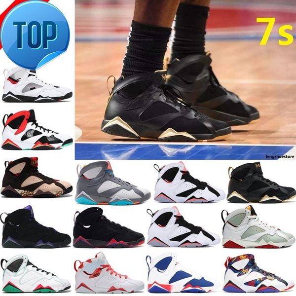 

boots jumpman 7s men women basketball shoes university blue hare  raptor bordeaux unc sapphire flint paname citrus shimmer greater china un, Black