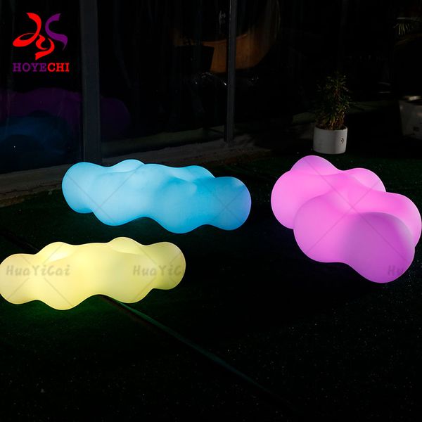 

factory plastic outdoor lighting waterproof lawn decorations rotomolded cloud shape lamp light