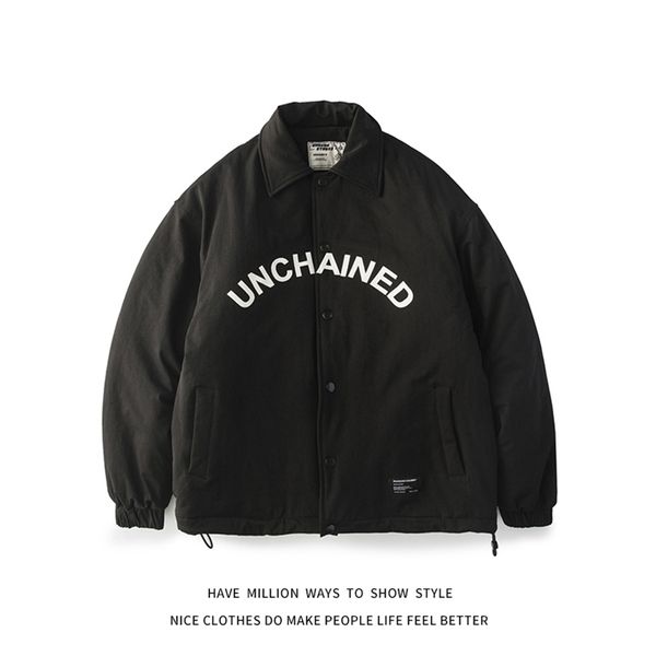 

womens down parkas thick warm winter jacket man simple letter print woman streetwear coat jacket man bomber coat varsity casual coupl 220902, Black