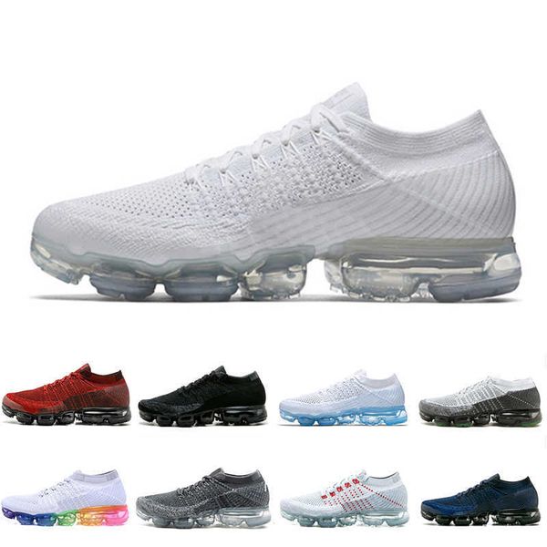 

knit 1.0 mesh mens running shoes triple black white cny be true platinum red oreo midnight navy explorer dark bred blue orbit asphalt women