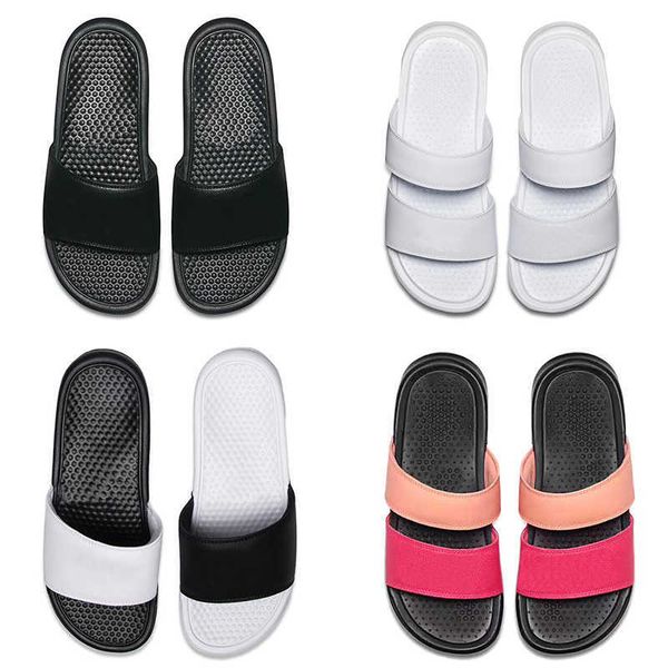 

fahion men women designer benassi ultra slippers black white pink for summer beach l shower room indoor non-slip mens sandals size 36-45 for