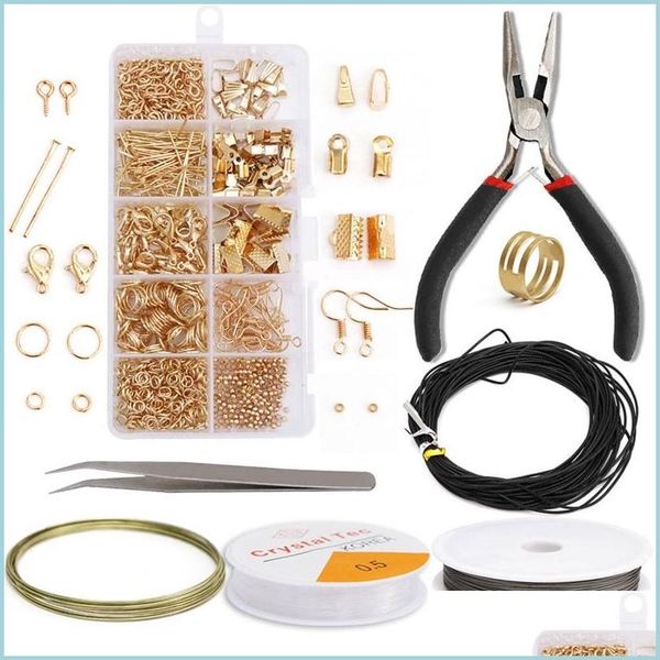 

clasps hooks alloy accessories jewelry findings set making tools copper wire open jump rings earring hook supplies kits 76 vipjewel dh9sk