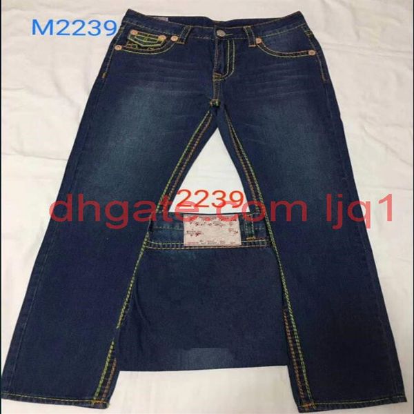 

mens straight jeans long trousers pants mens true coarse line religion jeans clothes man casual pencil pants blue black denim pants 932219y