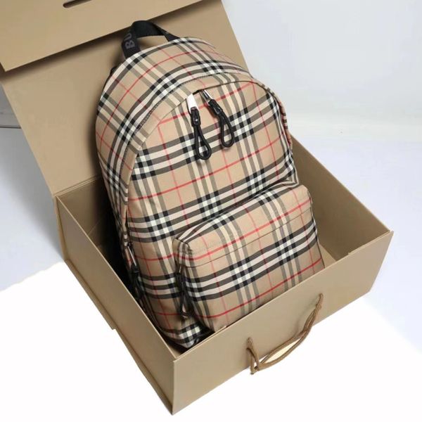 

evening bags classic plaid backpack women's fashion shoulder large capacity couple travel