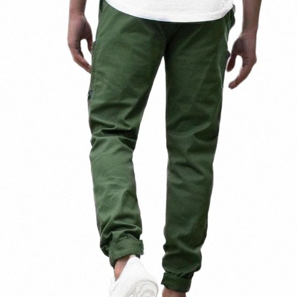 

men's pants men's pants men cargo solid color patchwork casual multi pockets young ankle banded male trousers for daily wear l3gu#, Black