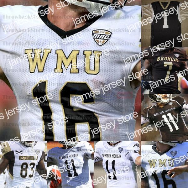 

western michigan wmu football jersey jon wassink levante bellamy skyy moore giovanni ricci keith mixon jr. davis, Black