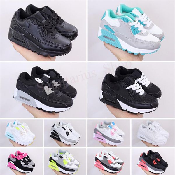 

2021 kids running shoes classic essential breathe children boy girl young kid sport sneakers size 28-35254j, Black