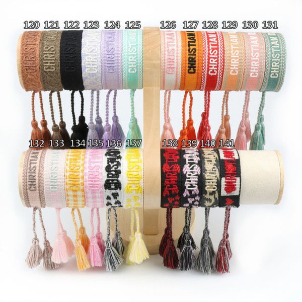 

fashion brand friendship charm bracelets bangles women men adjustable embroidery tassel bangle couple braided jewelry designer woven fabrics, Golden;silver