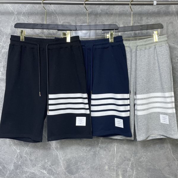 

men's pants designer high version tb classic basic four bar yarn dyed sanitary pants casual men and women's shorts capris pv2b, Black