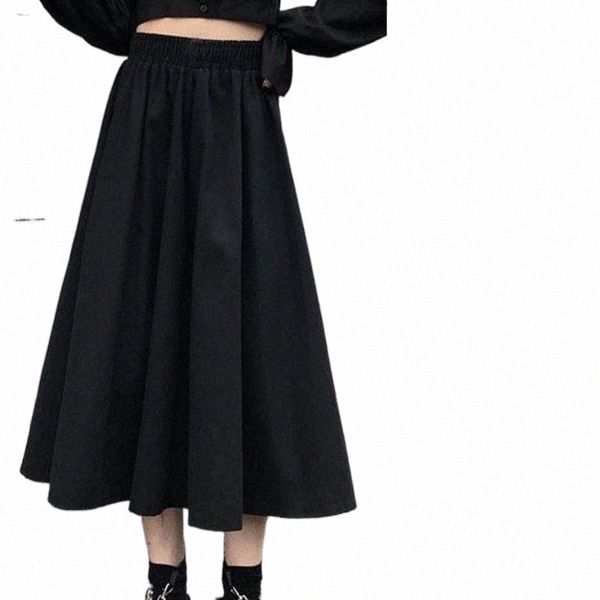 

skirts skirts women spring summer belt elastic high waist long mesh skirt womens pleated women's loose fit cotton blend casual solid e4, Black