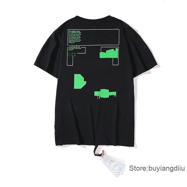 

summer fashion brand offs t shirts mens ow religious oil painting direct spray arrow tshirts hip hop short sleeve loose men tees women 39yv, White;black