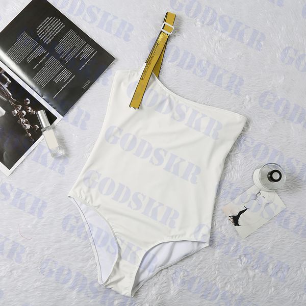 

gold logo swimwear womens bikini textile tube one piece swimsuit simple swimsuit with chest pad