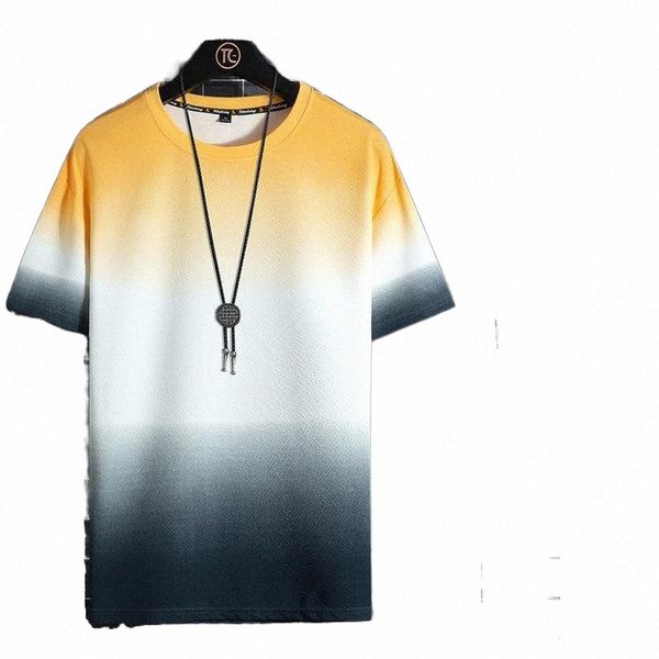 

men's tracksuits men's tracksuits casual round neck suit tshirt shorts sports gradient sweater men's short t-shirt jogging tr, Gray