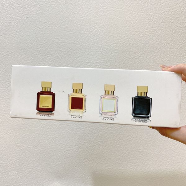 

festival gift perfume set rouge 540 la rose oud silk wood 4pcs 30ml kit long smell extrait de parfum women men spray 4 in 1 gift box fast de