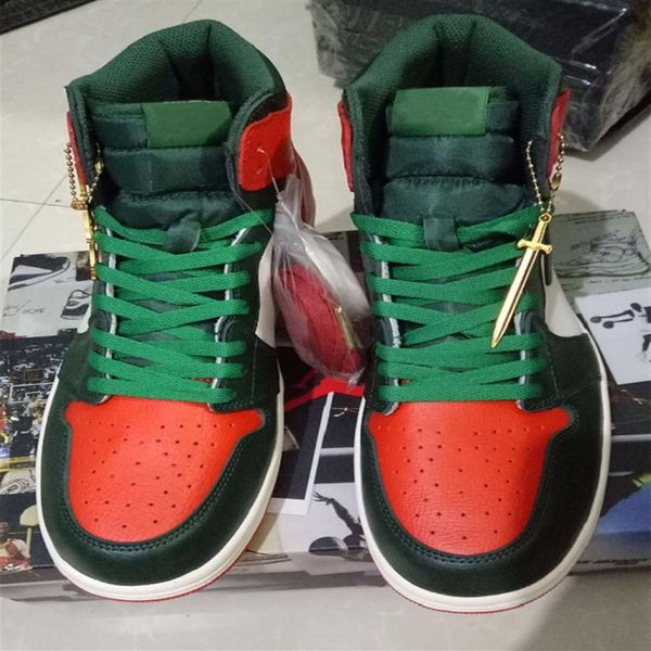 

av3905-138 solefly mens basketball shoes sail fir-team 1 high og outdoor sports sneakers size 36-46 with box1613