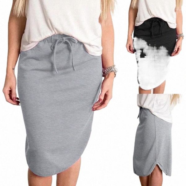 

skirts women skirts womens summer fashion hight waist pure color skirt elastic short faldas mujer moda 2022#gh 70vb#, Black