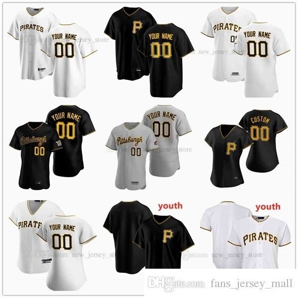 

custom men kids women baseball jersey roberto clemente willie stargell adam frazier kevin newman jackie robinson josh bell dave parker, Black