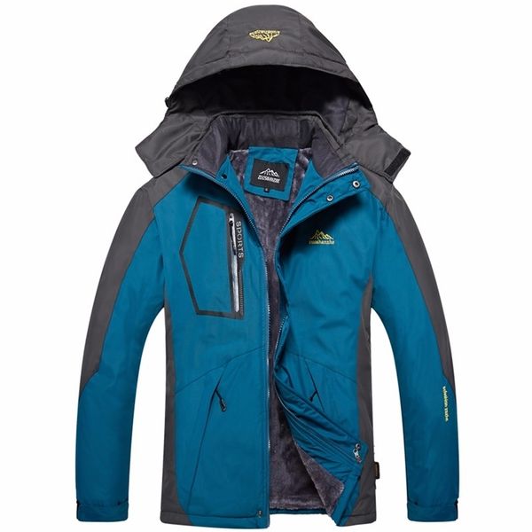 

mens down parkas winter waterproof jacket for men thicken fleece outdoor mens parkas coat sports skiing hiking clothes warm jacket mens 2209, Black