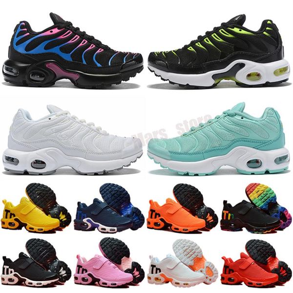 

kids boys girls runing shoes athletic tn plus sneaker baby sneakers white black sports fashion trainer gift2561