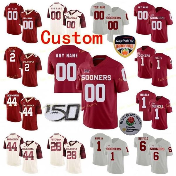 

ncaa college jerseys oklahoma sooners 7 spencer rattler 19 caleb kelly 11 jadon haselwood 8 trejan bridges 6 tre brown custom foot208b, Black