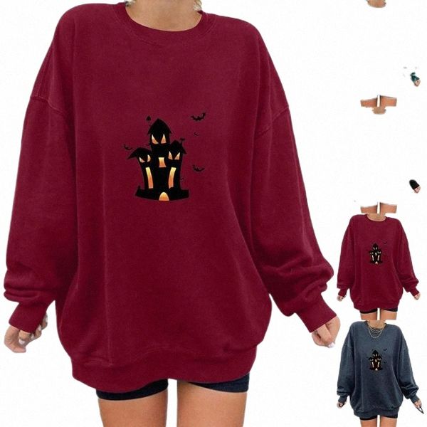

women's hoodies & sweatshirts women's hoodies & sweatshirts debracat halloween evil pullover women casual pullovers vintage loose, Black