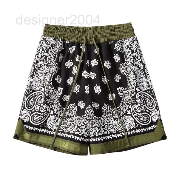 

men's pants designer summer new men's fashion simple cashew flower shorts three colors of beach pants 4u2u, Black