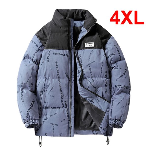 

mens down parkas winter padded jacket men fashion patchwork parkas winter thick jackets stand collar parkas warm coats male outdoor outerwea, Black
