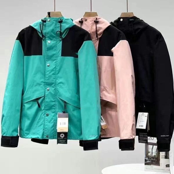 

outdoor sports jacket north hooded jackets men women zipper cardigan sportswear embroidered waterproof coat suit, Black;brown
