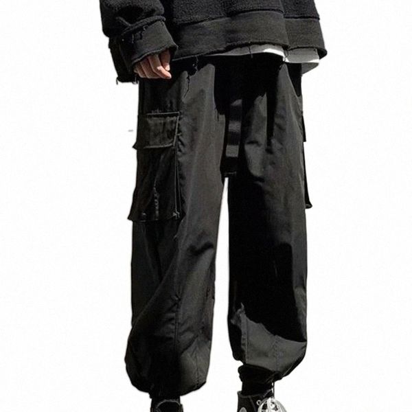 

men's pants men's pants hip hop joggers cargo men black harem 2021 casual multi-pockets trousers mens sweatpants streetwear z534#