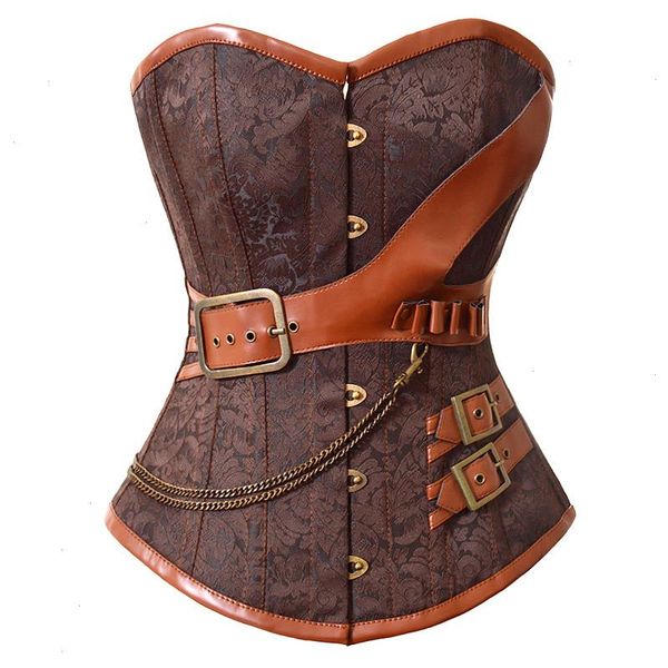 

steampunk corset bustier 6xl plus size overbust corselet gothic, Black;white
