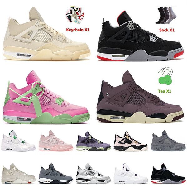 

4 4s iv mens basketball shoes og jumpman sail violet ore messy room blue thunder pure money infrared black cat men women outdoor sneakers