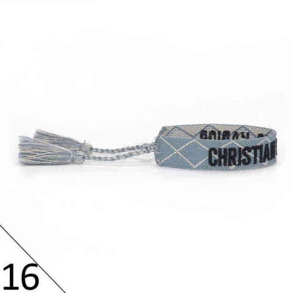 

luxury brand braided bracelet adjustable woven friendship bangle for womens mens designer letter embroidery rope bracelets jewelry gift code, Golden;silver