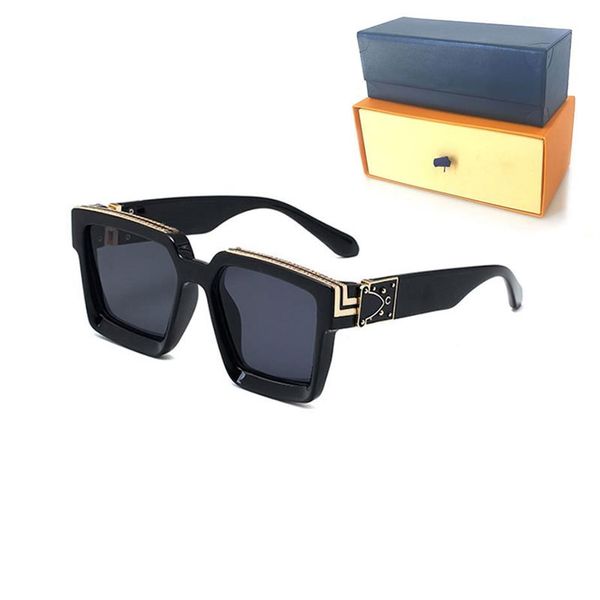 

luxury womans sunglasses millionaire fashion mens sun glasses uv protection men designer eyeglass gradient metal hing306y, White;black