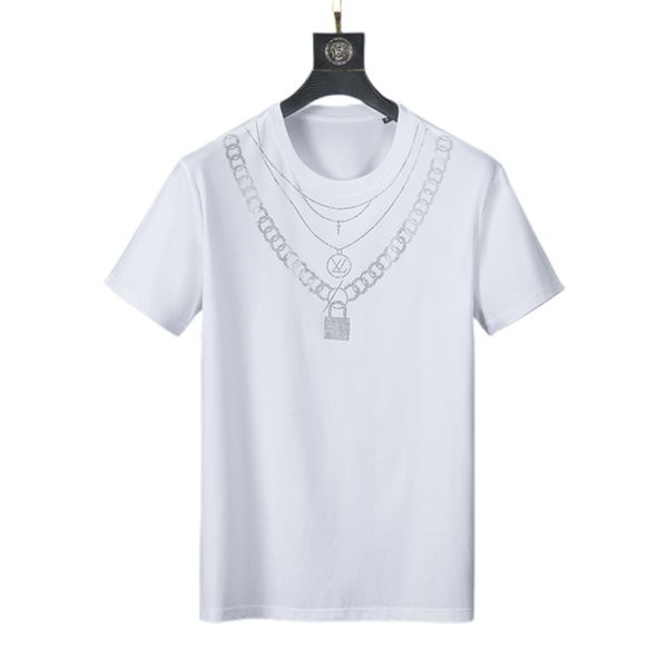 

2022 fashion designer mens t shirt womens letter print short sleeve round neck cotton tees polo asian size m-xxxl d15, White;black