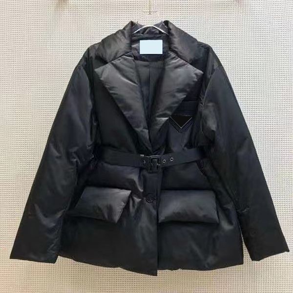 

b186 winter jacket womens down parkas long coat puffer lady slim women jackets with letter budge sequins outwear sytle warm coats, Black