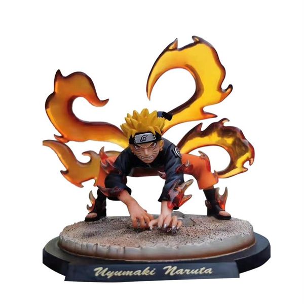 

naruto pvc action figures anime naruto shippuden uzumaki naruto change to tailed beast kurama pvc toy figurine 2012023253