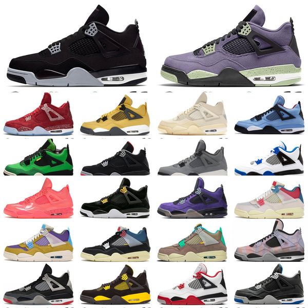 

jumpman 2022 basketball shoes sail 4 4s sneakers military black canvas canyon purple men women trainers white oreo outdoor red thunder