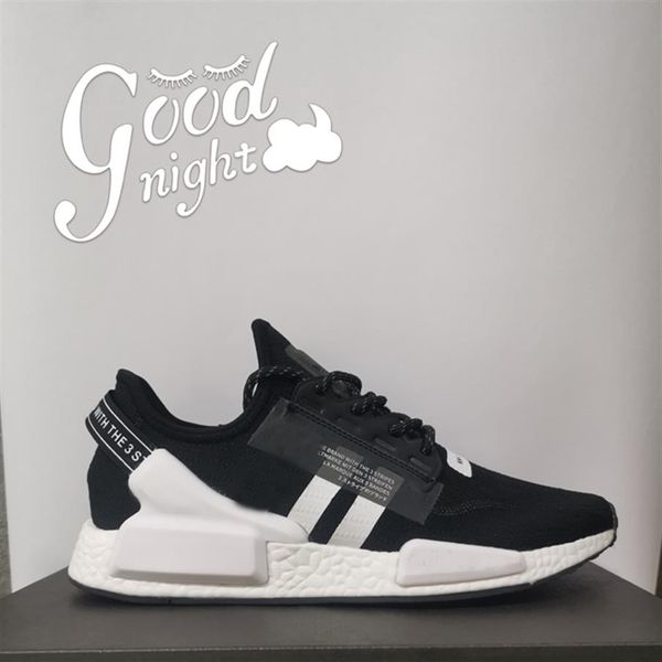 

nmd r1 v2 men women running shoes og core black white gold outdoor breathable mens designer shoes size us5-11270f